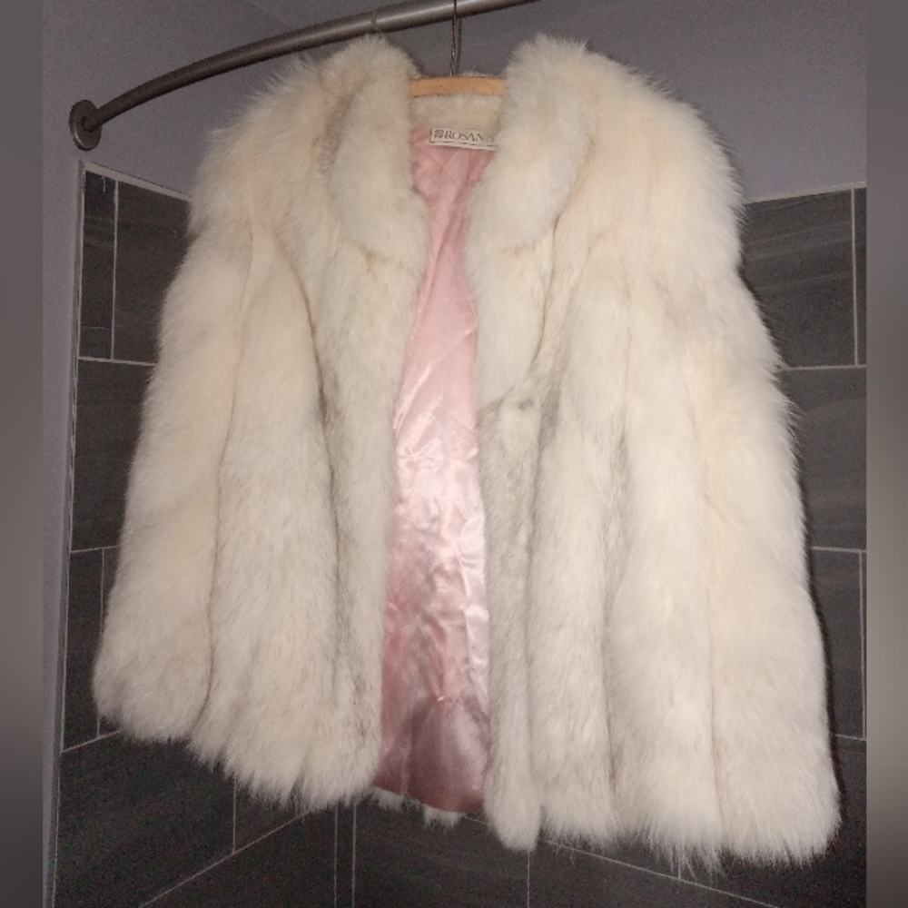 Authentic fox fur coat